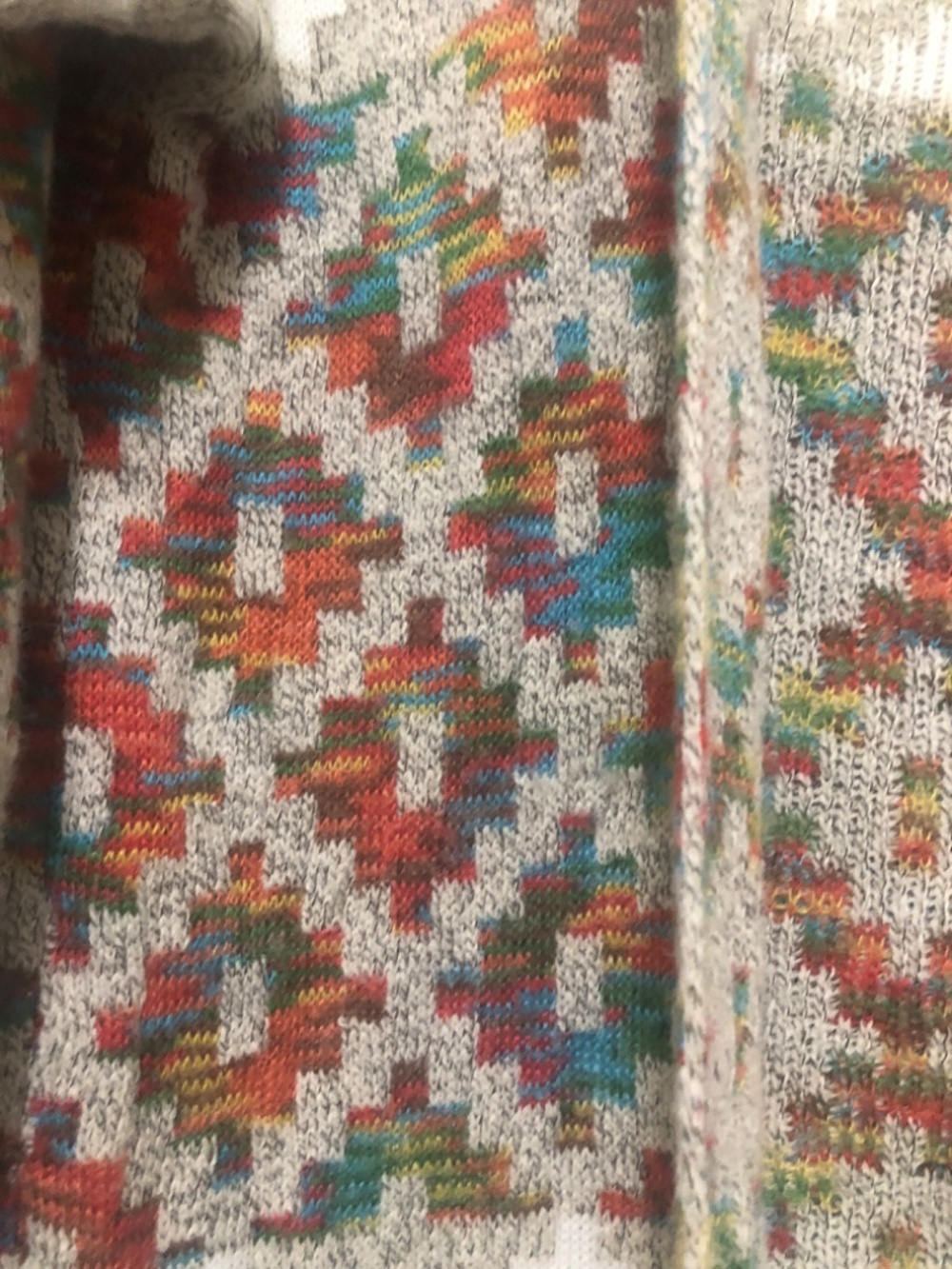 Dreamers By Debut Aztec Cardigan Women S Multicolor Open Oversized Knit Boho - Picture 2 of 5